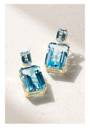 Mateo - 14-karat Gold, Topaz And Diamond Earrings - One size