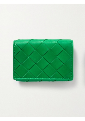 Bottega Veneta - Cassette Mini Intrecciato Leather Wallet - Green - One size