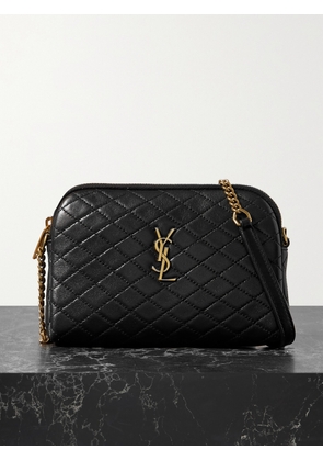 SAINT LAURENT - Gaby Quilted Leather Shoulder Bag - Black - One size