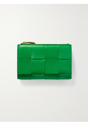 Bottega Veneta - Cassette Intrecciato Leather Wallet - Green - One size