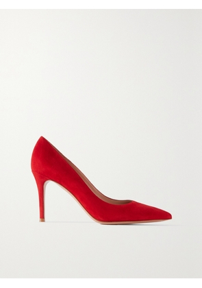 Gianvito Rossi - Gianvito 85 Suede Pumps - Red - IT35,IT35.5,IT36,IT36.5,IT37,IT37.5,IT38,IT38.5,IT39,IT39.5,IT40,IT40.5,IT41,IT41.5,IT42,IT43