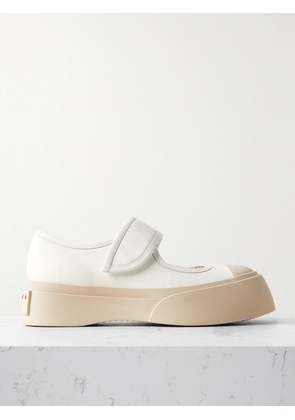 Marni - Pablo Leather Mary Jane Platform Sneakers - White - IT35,IT36,IT37,IT38,IT39,IT40,IT41