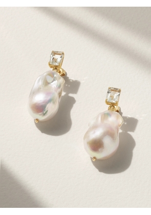 Mateo - 14-karat Gold, Pearl And Amethyst Earrings - One size