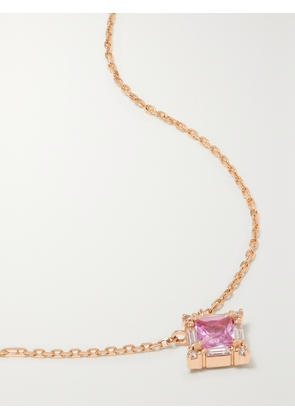 Suzanne Kalan - 18-karat Rose Gold, Sapphire And Diamond Necklace - One size