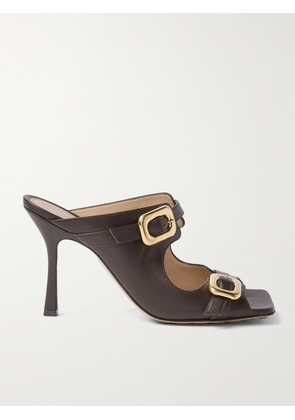 Bottega Veneta - Stretch Buckle Leather Sandals - Brown - EU 34,EU 34.5,EU 35,EU 35.5,EU 36,EU 36.5,EU 37,EU 37.5,EU 38,EU 38.5,EU 39,EU 39.5,EU 40,EU 40.5,EU 41,EU 41.5,EU 42