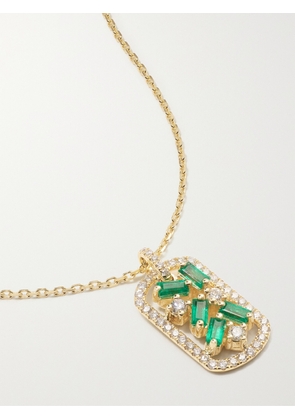 Suzanne Kalan - 18-karat Gold, Diamond And Emerald Necklace - Green - One size