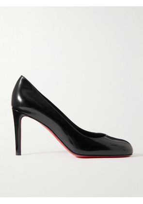Christian Louboutin - Pumppie 85 Glossed-leather Pumps - Black - IT34,IT35,IT35.5,IT36,IT36.5,IT37,IT37.5,IT38,IT38.5,IT39,IT39.5,IT40,IT40.5,IT41,IT41.5,IT42