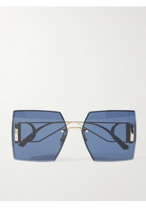 DIOR Eyewear - 30montaigne S7u Square-frame Gold-tone Sunglasses - Blue - One size