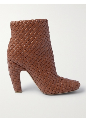 Bottega Veneta - Mini Lido Intrecciato Leather Ankle Boots - Brown - EU 36,EU 37,EU 38,EU 39,EU 40,EU 41
