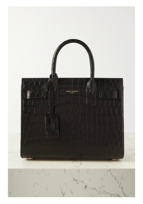 SAINT LAURENT - Sac De Jour Nano Croc-effect Leather Tote - Black - One size