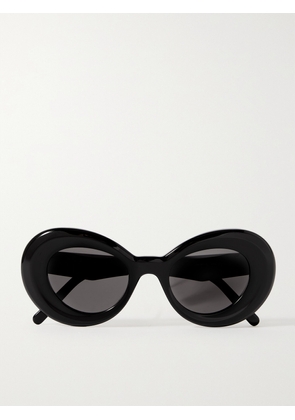 Loewe - Curvy Oversized Round-frame Acetate Sunglasses - Black - One size