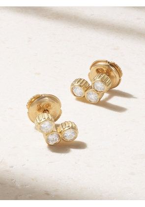 Viltier - Bouton Clique 18-karat Gold Diamond Earrings - One size