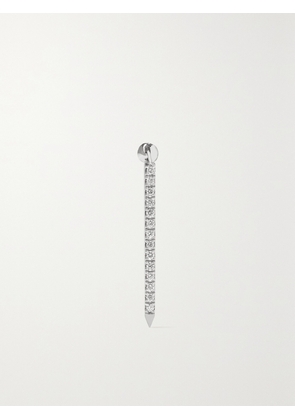 MARIA TASH - Eternity Bar 18mm 18-karat White Gold Diamond Single Earring - One size