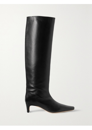 STAUD - Wally Leather Knee Boots - Black - IT35,IT35.5,IT36,IT36.5,IT37,IT37.5,IT38,IT38.5,IT39,IT39.5,IT40,IT40.5,IT41,IT41.5,IT42