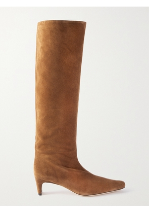 STAUD - Wally Suede Knee Boots - Brown - IT35,IT35.5,IT36,IT36.5,IT37,IT37.5,IT38,IT38.5,IT39,IT39.5,IT40,IT40.5,IT41,IT41.5,IT42