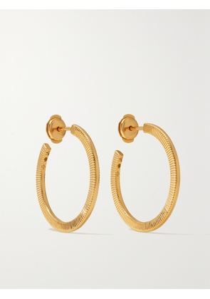 Viltier - Rayon Disco 18-karat Gold Hoop Earrings - One size
