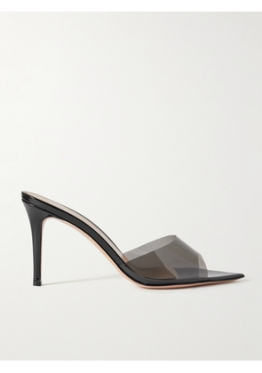 Gianvito Rossi - Elle 85 Pvc And Patent-leather Mules - Black - IT34,IT34.5,IT35,IT35.5,IT36,IT36.5,IT37,IT37.5,IT38,IT38.5,IT39,IT39.5,IT40,IT40.5,IT41,IT41.5,IT42