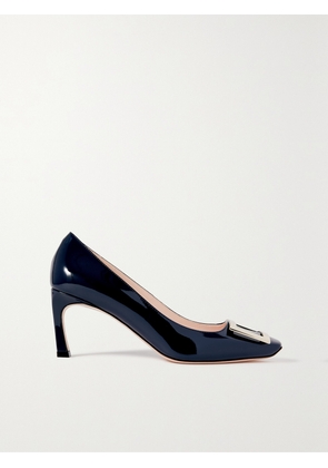 Roger Vivier - Belle Vivier Trompette 70 Buckled Patent-leather Pumps - Blue - IT34,IT34.5,IT35,IT35.5,IT36,IT36.5,IT37,IT37.5,IT38,IT38.5,IT39,IT39.5,IT40,IT40.5,IT41,IT41.5,IT42