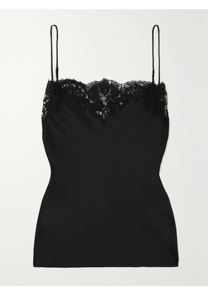 Stella McCartney - + Net Sustain Lace-trimmed Satin Camisole - Black - IT34,IT36,IT38,IT40,IT42,IT44,IT46,IT48,IT50