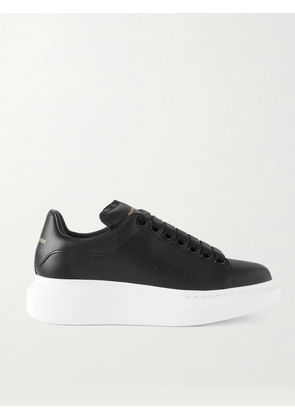 MCQUEEN - Leather Exaggerated-sole Sneakers - Black - IT34,IT34.5,IT35,IT35.5,IT36,IT36.5,IT37,IT37.5,IT38,IT38.5,IT39,IT39.5,IT40,IT40.5,IT41,IT41.5,IT42