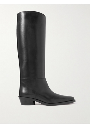 Proenza Schouler - Bronco Leather Knee Boots - Black - IT36,IT36.5,IT37,IT37.5,IT38,IT38.5,IT39,IT39.5,IT40,IT40.5,IT41,IT42