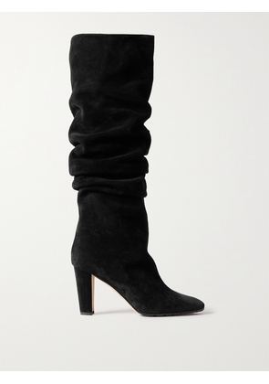 Manolo Blahnik - Calassohi 90 Suede Knee Boots - Black - IT34,IT34.5,IT35,IT35.5,IT36,IT36.5,IT37,IT37.5,IT38,IT38.5,IT39,IT39.5,IT40,IT40.5,IT41,IT41.5,IT42,IT42.5,IT43