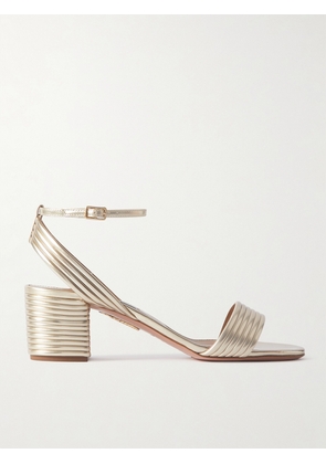 Aquazzura - Sundance 50 Metallic Sandals - Gold - IT35,IT35.5,IT36,IT36.5,IT37,IT37.5,IT38,IT38.5,IT39,IT39.5,IT40,IT40.5,IT41,IT41.5,IT42