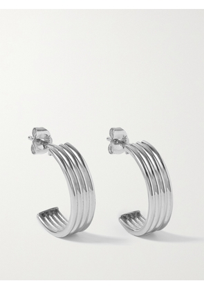 STONE AND STRAND - Layer Cake 14-karat White Gold Earrings - Silver - One size