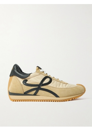 LOEWE - Flow Logo-appliquéd Shell, Leather And Suede Sneakers - Neutrals - IT35,IT36,IT37,IT38,IT39,IT40,IT41
