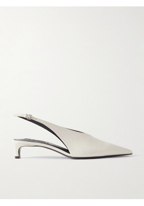 Jil Sander - Leather Slingback Pumps - Cream - IT35,IT36,IT36.5,IT37,IT37.5,IT38,IT38.5,IT39,IT39.5,IT40,IT40.5,IT41