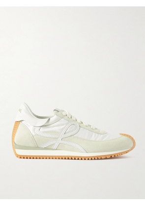 LOEWE - Flow Logo-appliquéd Shell, Leather And Suede Sneakers - White - IT35,IT36,IT37,IT38,IT39,IT40,IT41