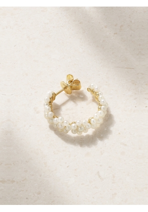 Sophie Bille Brahe - Boucle Parc 14-karat Recycled Gold Pearl Single Hoop Earring - One size