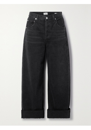 Citizens of Humanity - Ayla Baggy Mid-rise Wide-leg Organic Jeans - Black - 23,24,25,26,27,28,29,30,31,32,33