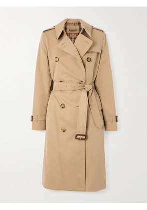 Burberry - Kensington Long Organic Cotton-gabardine Trench Coat - Neutrals - UK 4,UK 6,UK 8,UK 10,UK 12,UK 14,UK 16