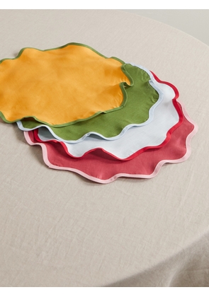 La DoubleJ - Set Of Four Linen Placemats - Yellow - One size