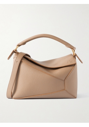 LOEWE - Puzzle Edge Small Textured-leather Shoulder Bag - Neutrals - One size