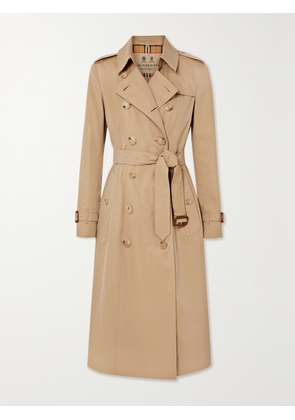 Burberry - Chelsea Long Organic Cotton-gabardine Trench Coat - Neutrals - UK 4,UK 6,UK 8,UK 10,UK 12,UK 14,UK 16