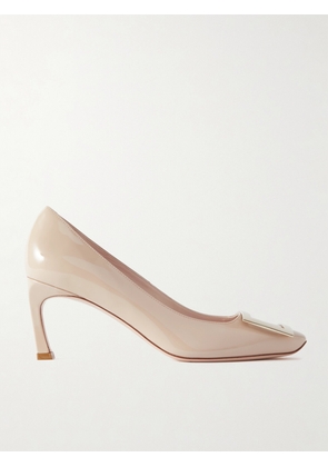 Roger Vivier - Belle Vivier Trompette 70 Buckled Patent-leather Pumps - Neutrals - IT34,IT35,IT35.5,IT36,IT36.5,IT37,IT37.5,IT38,IT38.5,IT39,IT39.5,IT40,IT40.5,IT41,IT41.5,IT42