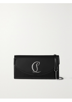 Christian Louboutin - Loubi54 Embellished Patent-leather Shoulder Bag - Black - One size