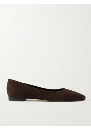 Manolo Blahnik - Gelista Suede Ballet Flats - Brown - IT35,IT36,IT36.5,IT37,IT37.5,IT38,IT38.5,IT39,IT39.5,IT40,IT40.5,IT41,IT41.5,IT42,IT42.5,IT43