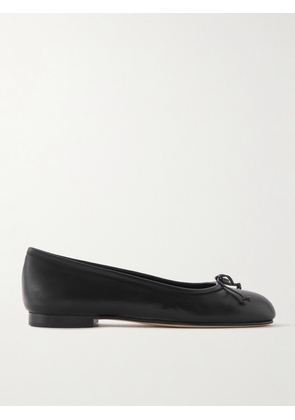 Manolo Blahnik - Veralli Bow-detailed Leather Ballet Flats - Black - IT35,IT35.5,IT36,IT36.5,IT37,IT37.5,IT38,IT38.5,IT39,IT39.5,IT40,IT40.5,IT41,IT41.5,IT42,IT42.5,IT43