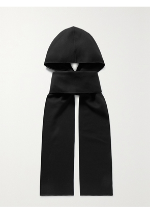 The Row - Gordie Hooded Brushed-cashmere Scarf - Black - One size