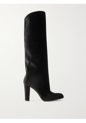 Manolo Blahnik - Garder 45 Velvet Knee Boots - Black - IT35,IT35.5,IT36,IT36.5,IT37,IT37.5,IT38,IT38.5,IT39,IT39.5,IT40,IT40.5,IT41,IT41.5,IT42