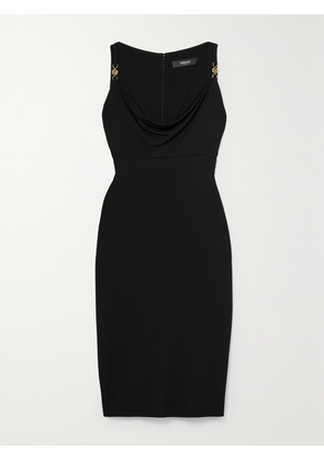 Versace - Icons Embellished Draped Jersey Dress - Black - IT36,IT38,IT40,IT42,IT44,IT46,IT48