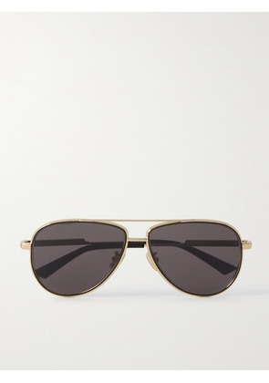 BOTTEGA VENETA EYEWEAR - Aviator-style Gold-tone Sunglasses - One size