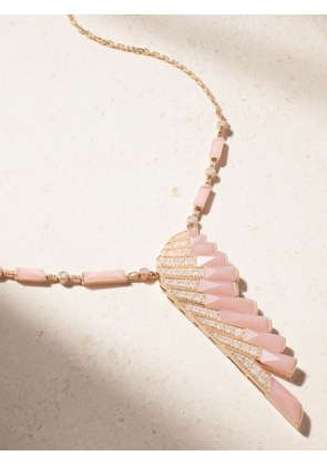 Garrard - Wings Rising 18-karat Rose Gold, Opal And Diamond Necklace - One size