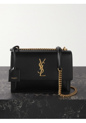 SAINT LAURENT - Sunset Medium Leather Shoulder Bag - Black - One size