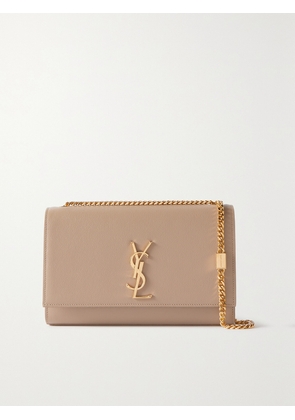 SAINT LAURENT - Kate Medium Embossed-leather Shoulder Bag - Neutrals - One size