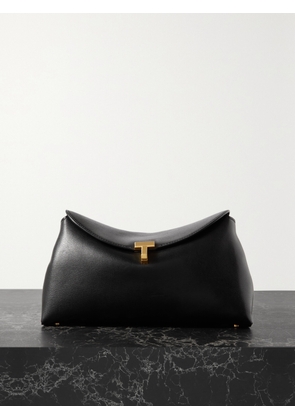 TOTEME - T-lock Leather Clutch - Black - One size