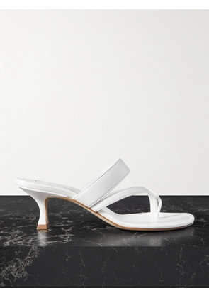 Manolo Blahnik - Susa 50 Leather Sandals - White - IT34,IT35,IT35.5,IT36,IT36.5,IT37,IT37.5,IT38,IT38.5,IT39,IT39.5,IT40,IT40.5,IT41,IT41.5,IT42,IT43